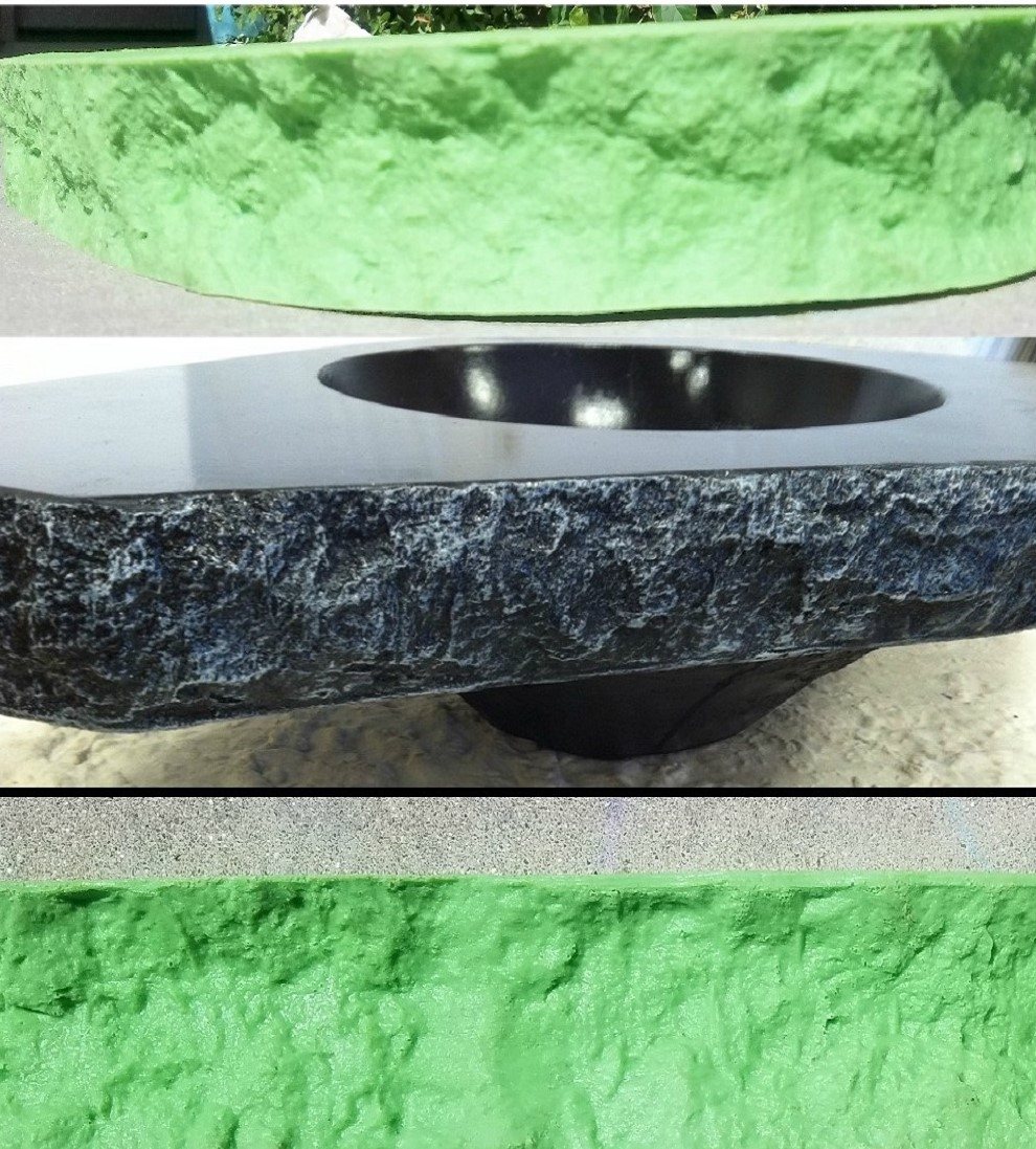 Concrete Countertop Edge Form Liner — Rugged Fracture Edge